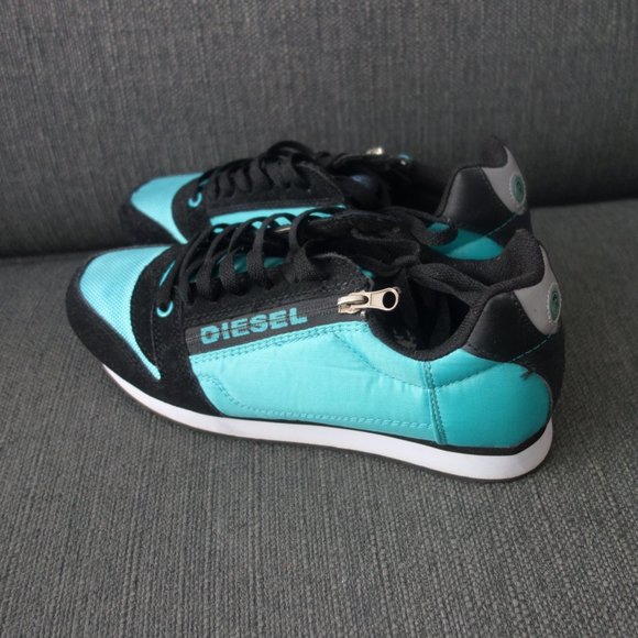 Diesel Only the Brave Black and Teal Size 8.5 Shoes - Picture 5 of 16